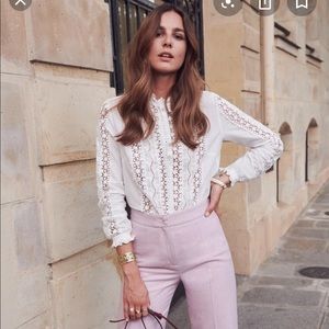 Sezane lace Mariella blouse
